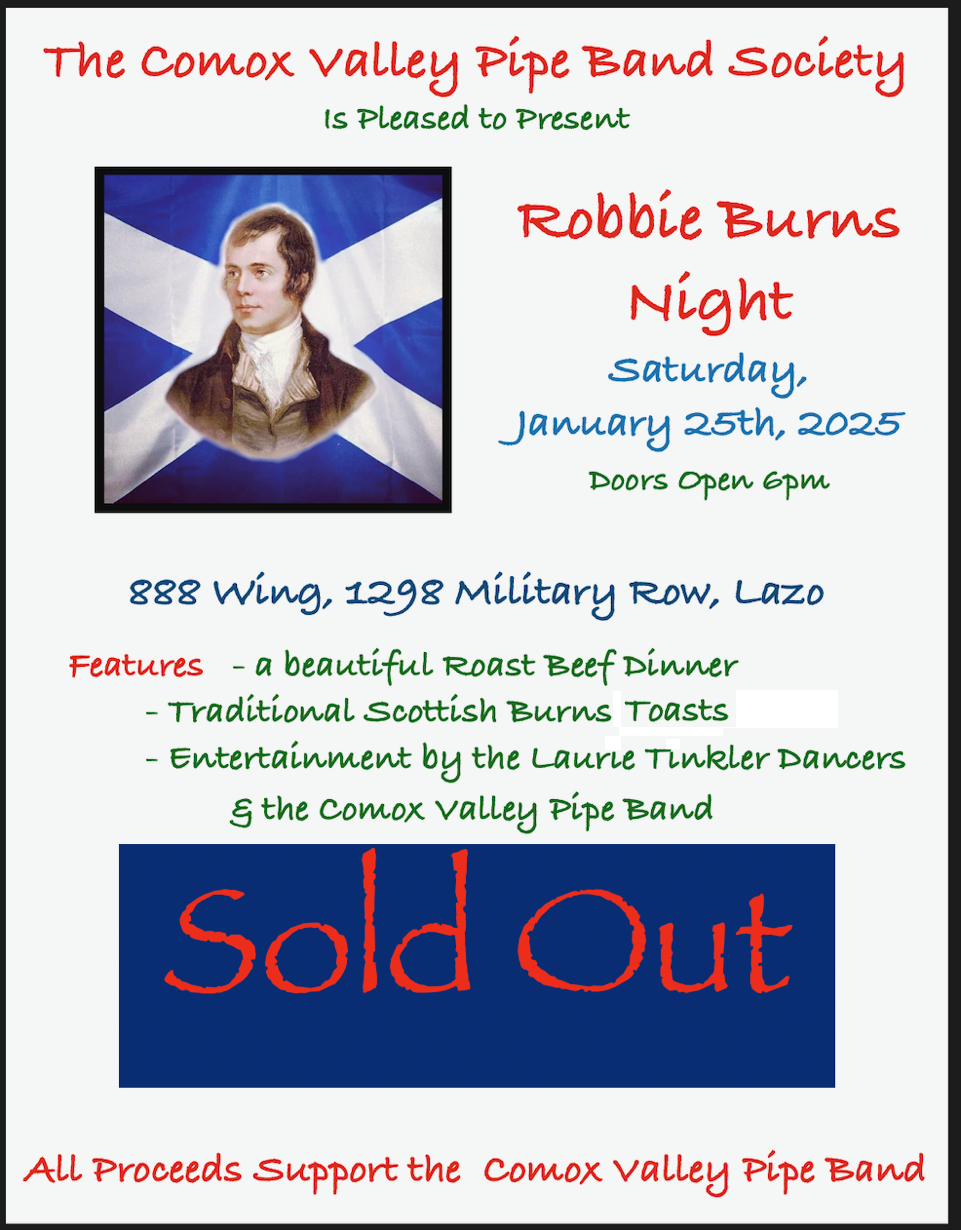 2025 Burns night tickets on sale